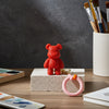 Red Lattice Teddy Bear Keychain (TPZ-30)