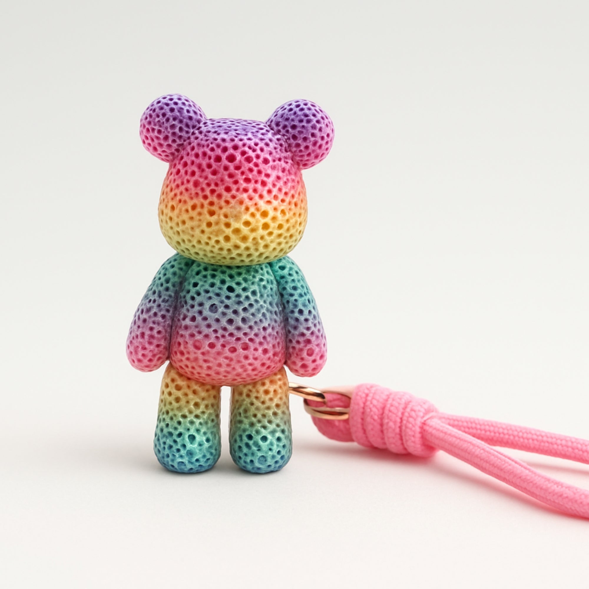 Rainbow Textured Bear Keychain (TPZ-32)