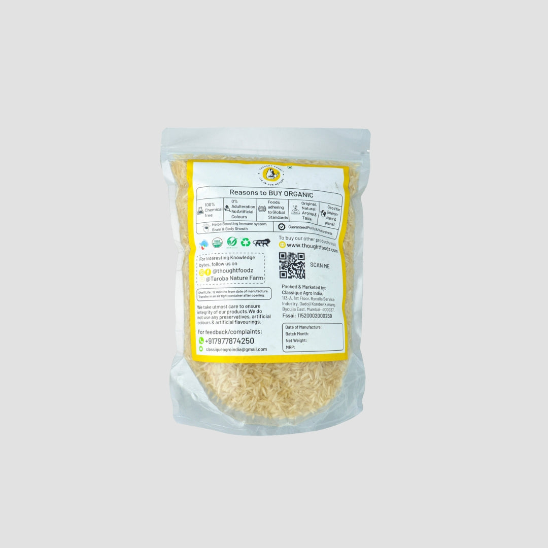 米・雑穀・粉類 B Grade Blended Rice 1kg Organic Unpolished Sona Masoori Rice - 1kg | Healthy, Nutrient
