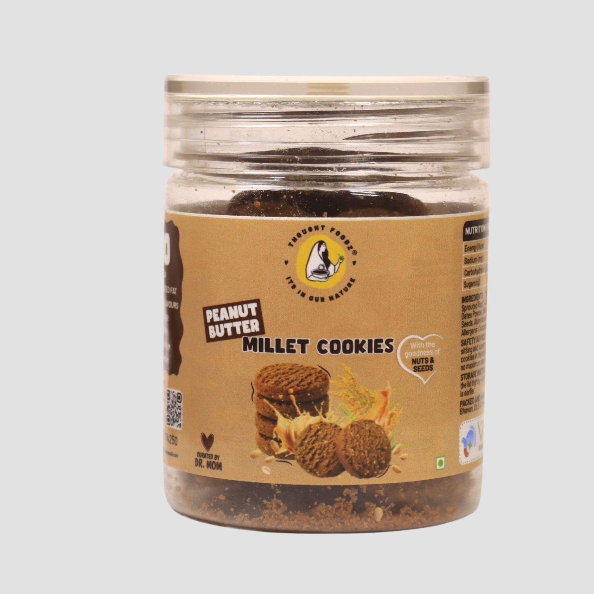 Peanut Butter Millet Cookies – Protein-Rich Gluten-Free Snack - 80g