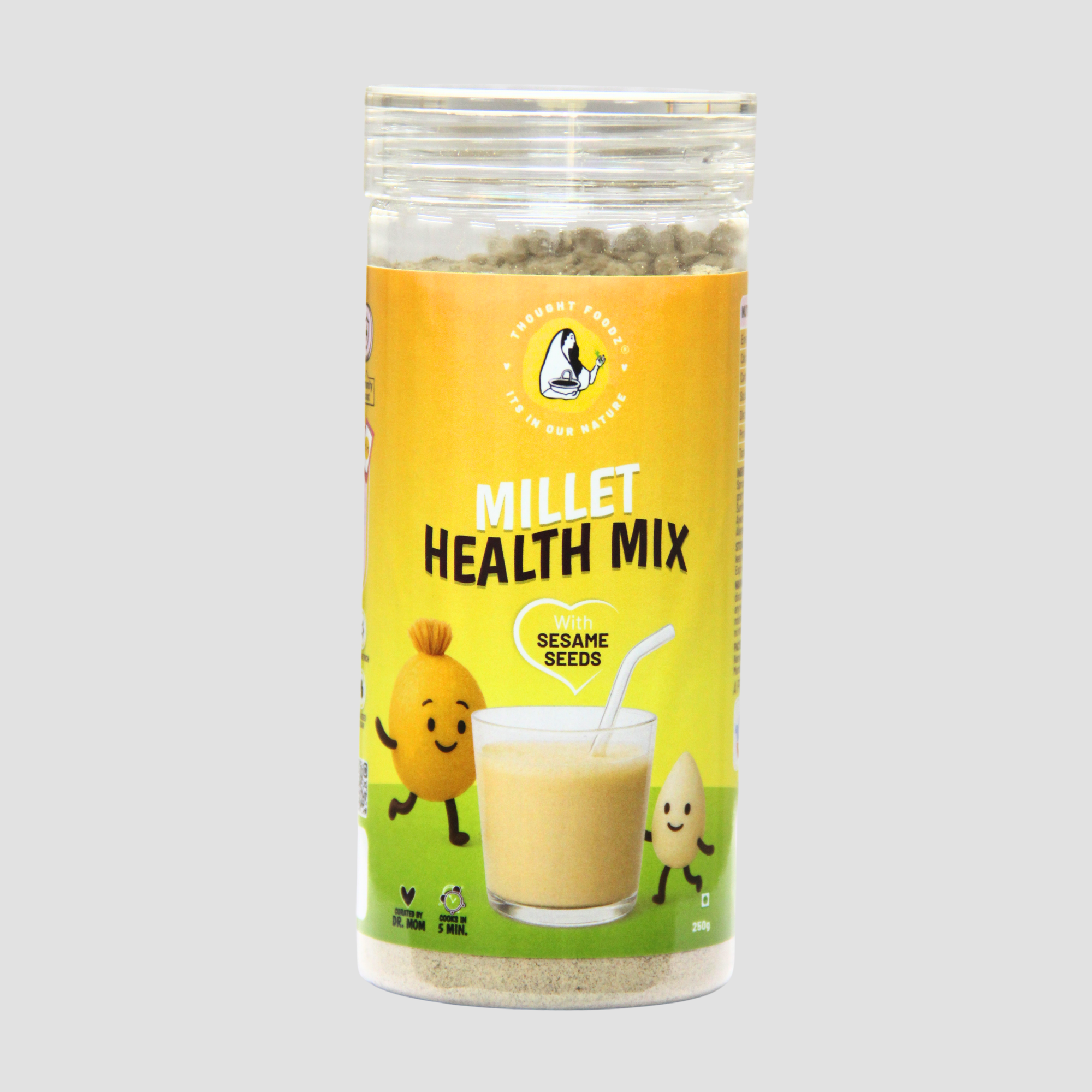 Organic Millet Health Mix with Sesame Seeds – Nutritious Calcium & Fiber Blend - 250g