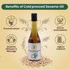 Cold-Pressed White Sesame Oil – 100% Natural & Wood-Pressed | Pure Til Oil for Cooking, Skin, Hair & Ayurvedic Use