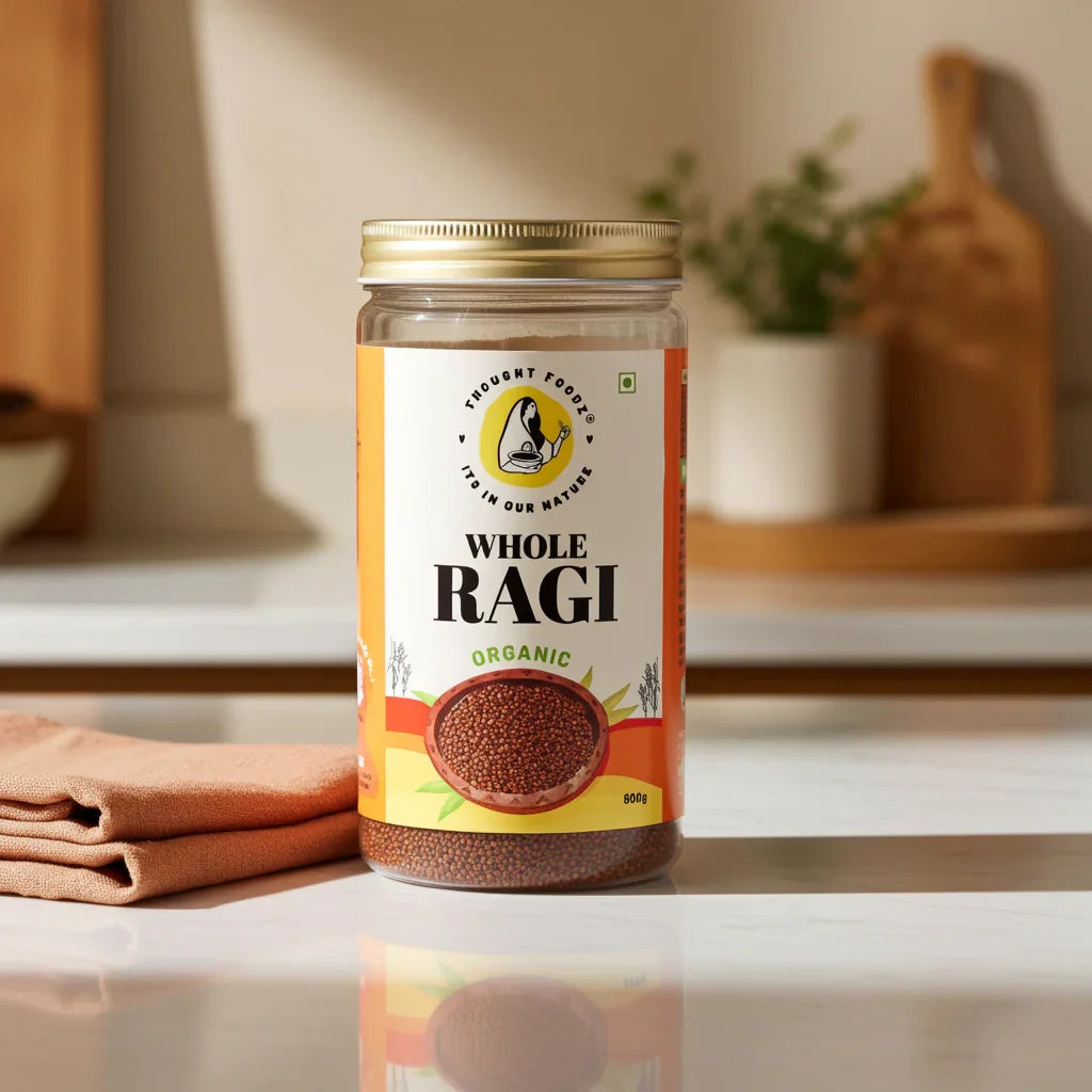 Organic Ragi Whole – Rich in Nutrients, Gluten-Free | ThoughtFoodz ...