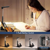 LED Desk Lamp with 15W Wireless Charger – USB Port, 3 Lighting Modes – Study Lamp for Home Office, Dorm Room Essentials