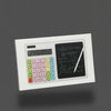 2-in-1 Calculator & LCD Writing Pad with 7.5 Inches Tablet, 12 Digits, Stylus Pen (White)