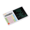 2-in-1 Calculator & LCD Writing Pad with 7.5 Inches Tablet, 12 Digits, Stylus Pen (White)
